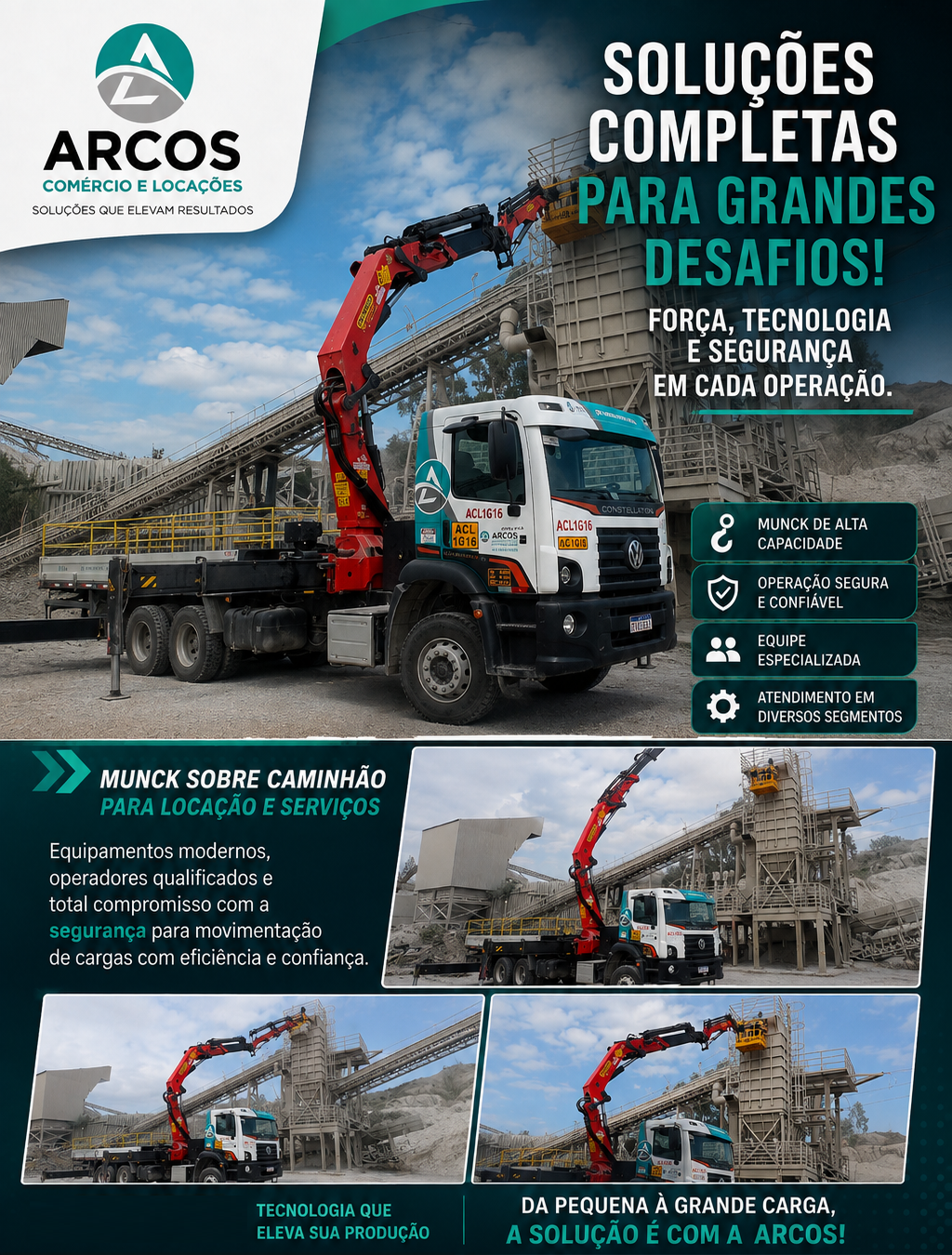 Munck Arcos em operação