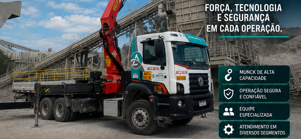 Munck em operação